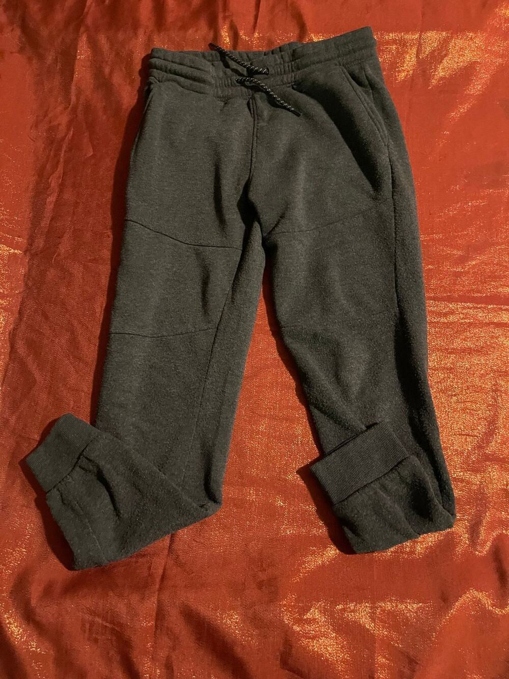 Essentials Sweatpants Mens M Charcoal Fleece Jogger Drawstring Pockets Cuffed